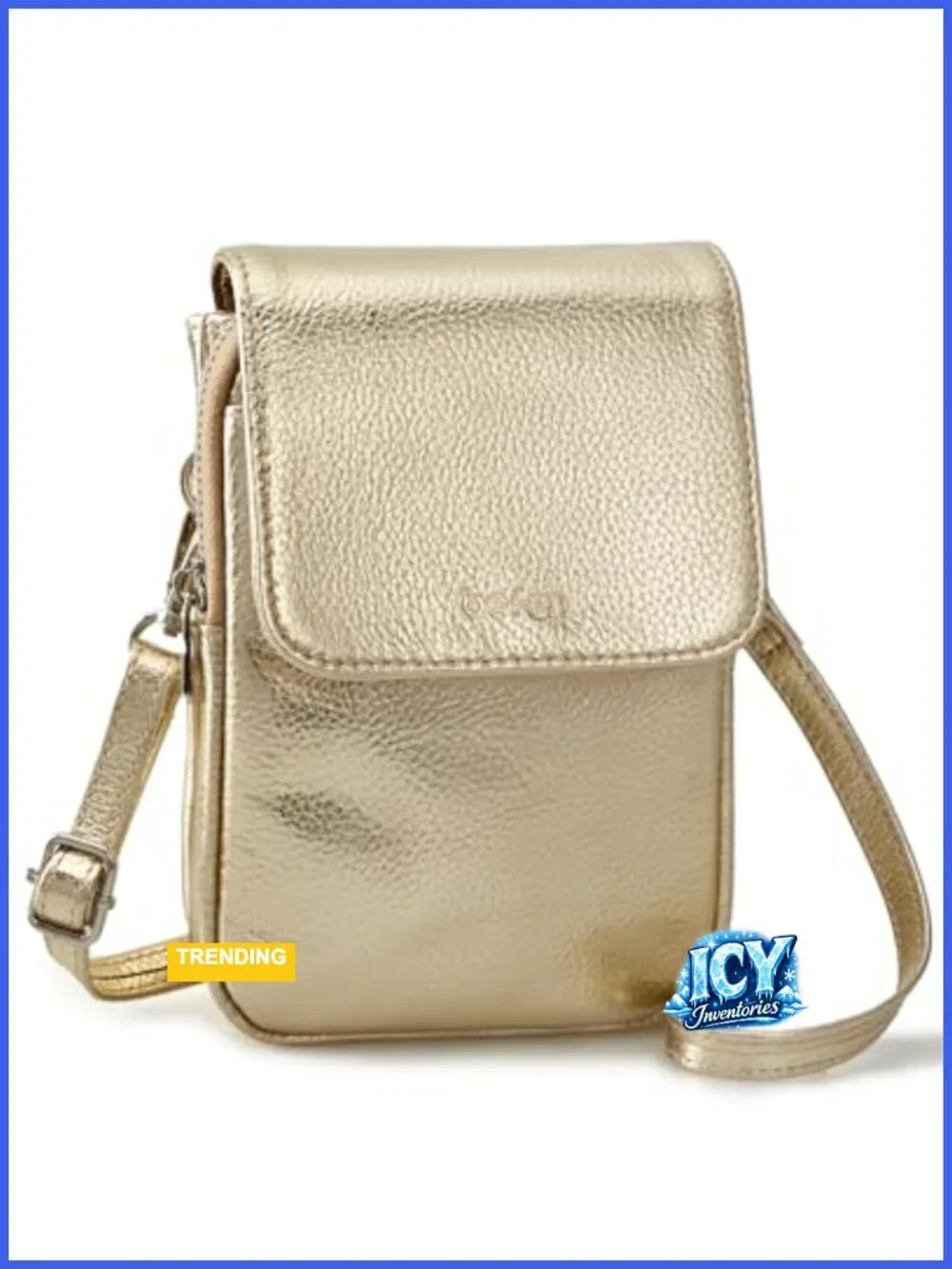 Genuine Leather Crossbody Bag for Women with RFID Blocking Phone Pocket